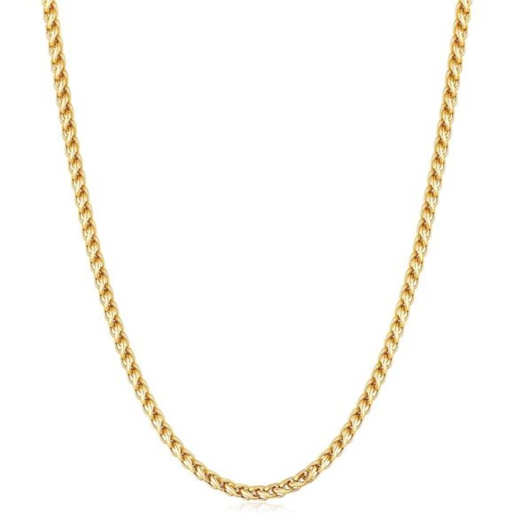 Wheat Chain Necklace for Men, 2.5mm Mens Chain Necklaces